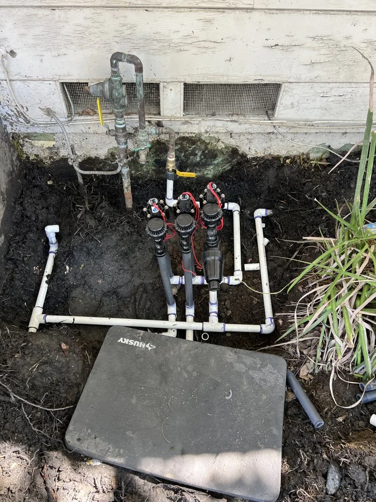 Irrigation piping and valves